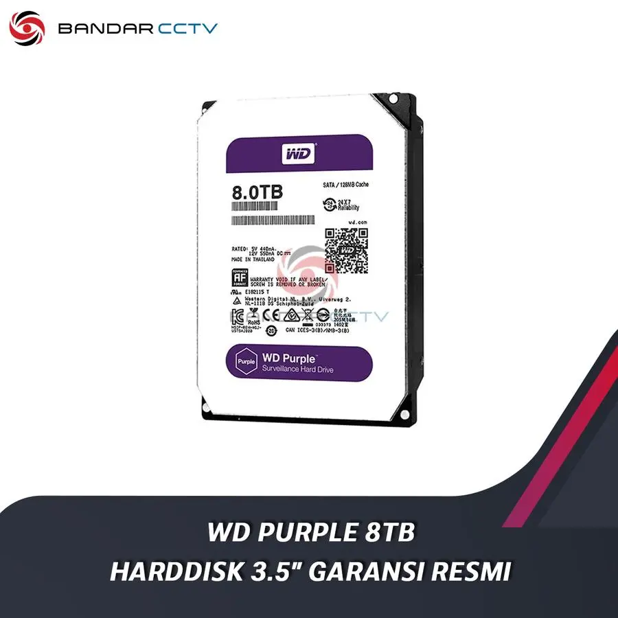 WD Purple 8TB Harddisk Internal 3.5 Inch 