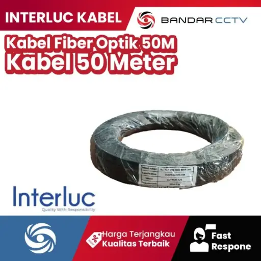 Interluc Precon Kabel FO Fiber Optic 1 Core 3 Selling 1ROLL  - 50M